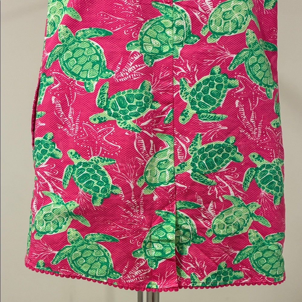 Tommy Bahama Girls’ Tropical Turtle Print Sleeveless Shift Dress - Picture 7 of 11